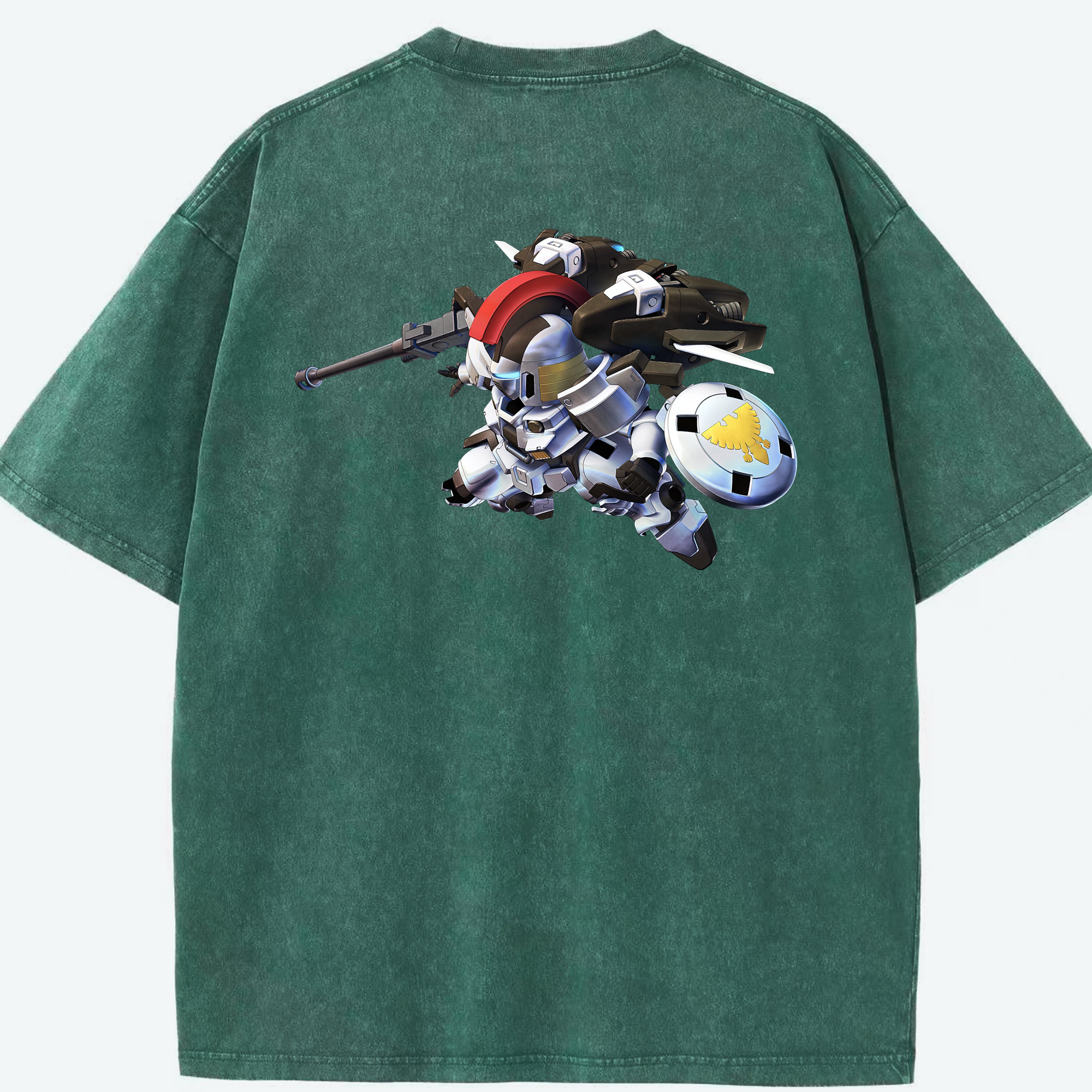 （画像用） 機動戦士ガンダム Mobile Suit Gundam 綿100% ヴィンテージ風 半袖Tシャツ（背面プリント）